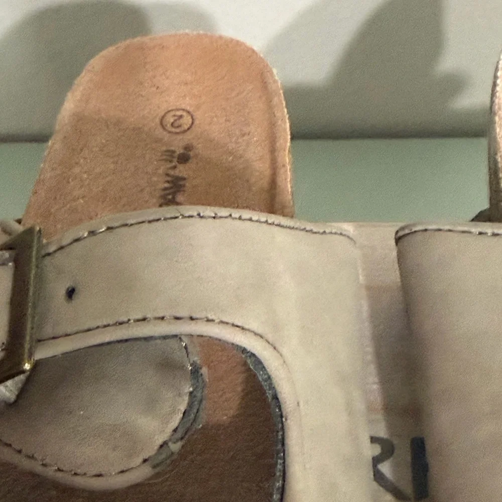 BearPaw Kids Taupe Double-Buckle Slide Sandals